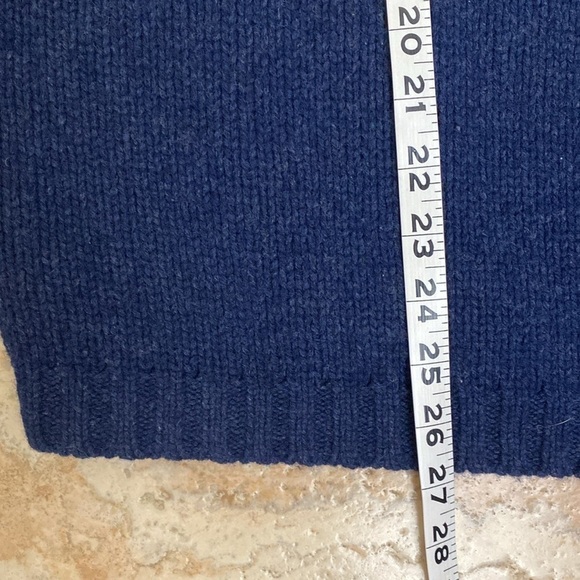 Mens sweater vest Sz XL Lambswool zip up zip down. Unisex Navy blue Vintage warm - Picture 9 of 10